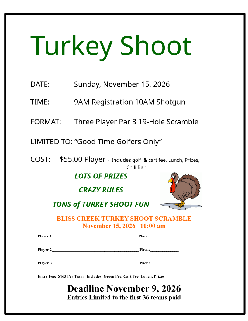 Turkey Shoot 2026